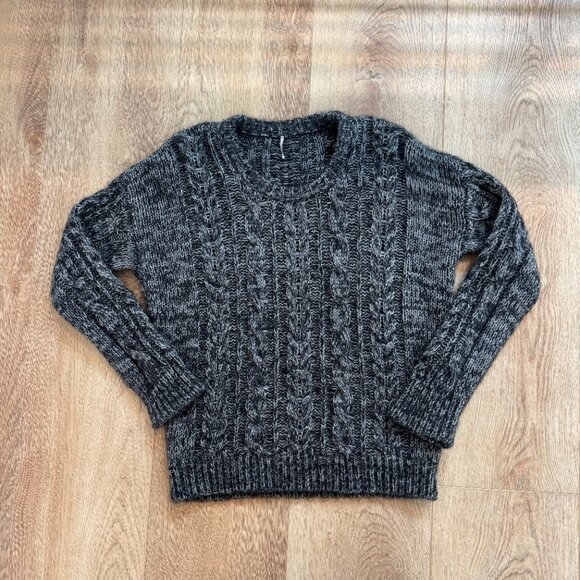 Vintage IRO Paris Mohair Wool Blend Sweater Made in Italy – Heathered Black Grey - Picture 1 of 11